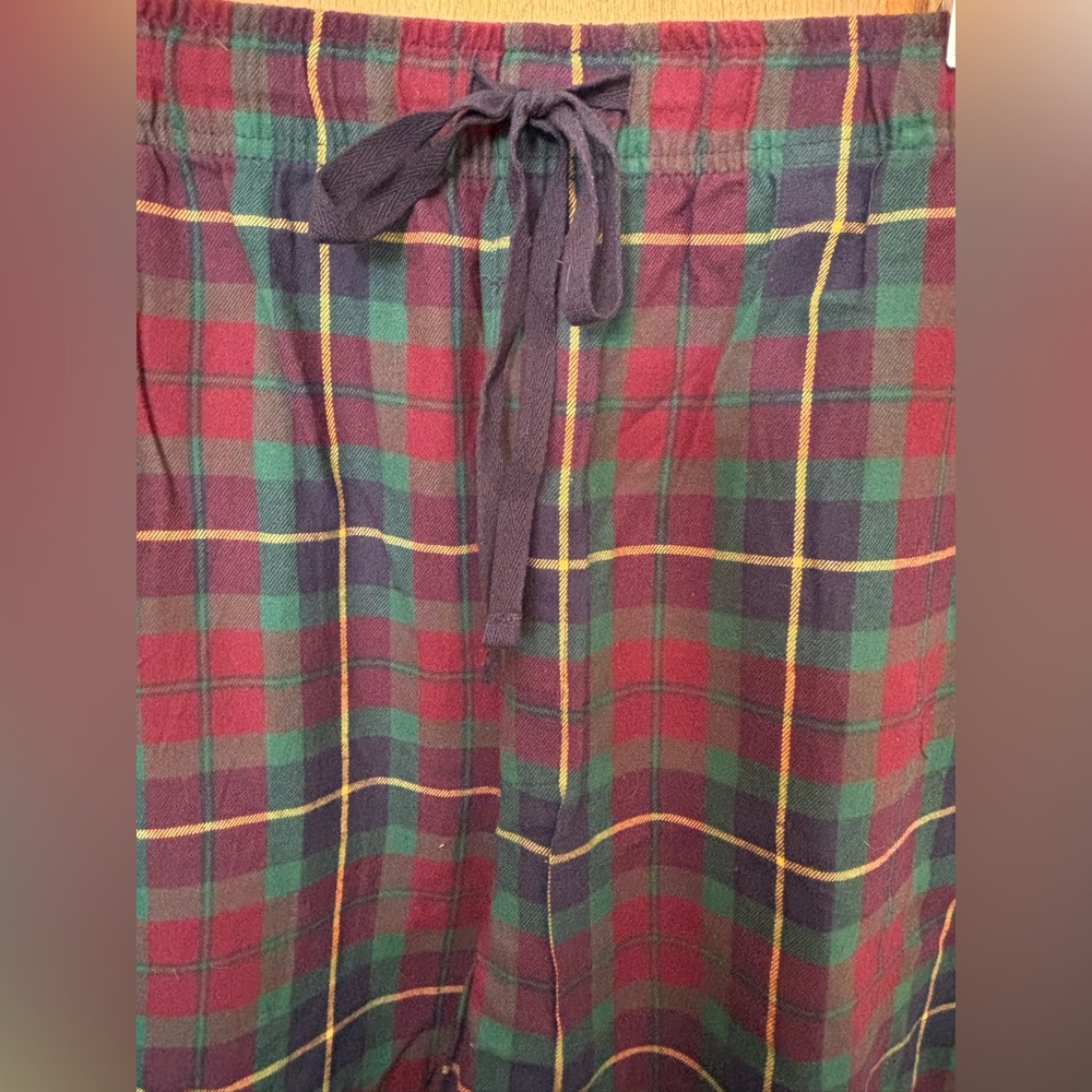 Blue Mountain Men's Green Blue Red Plaid Flannel Pajamas Lounge Pants Mens 2XL